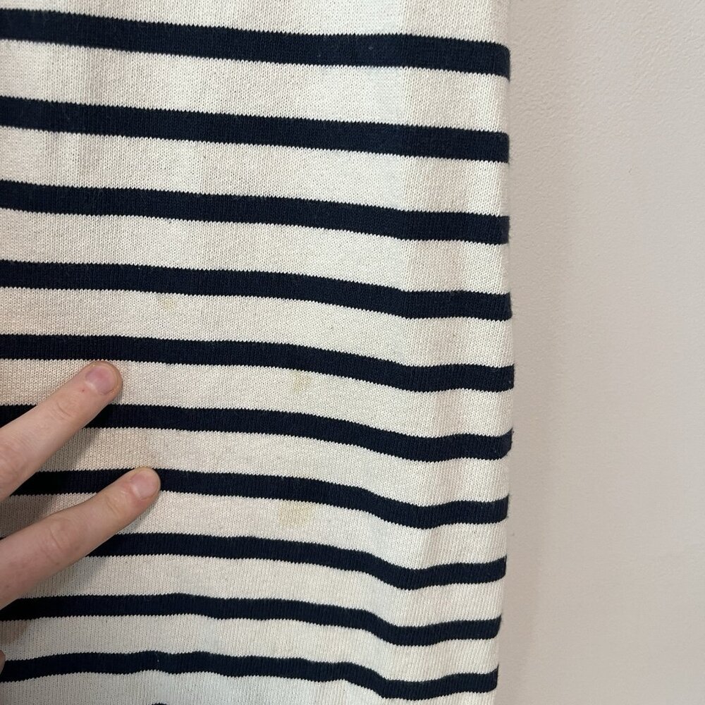 Saint James Menerbes Breton Striped Short Sleeve V-Neck‎ Nautical Coastal Dress - Picture 5 of 14